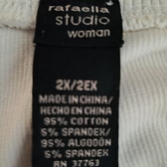 EUC: Rafaella 2X Ivory Cowl Neck Knit Sweater - Picture 3 of 3